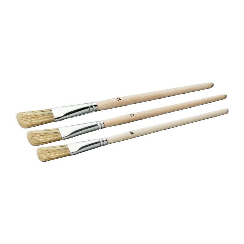 Emaillelackpinsel-Set · drei Teile