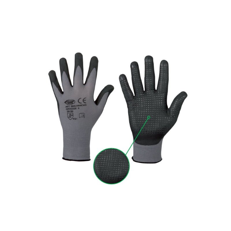 Nitril Nylonhandschuhe 8 NitrasArbeitshandschuhe Ölgriff Nylon Handschuhe 