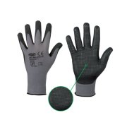 Arbeitshandschuhe Nylon / Nitril grau mit Noppen Handan 7...