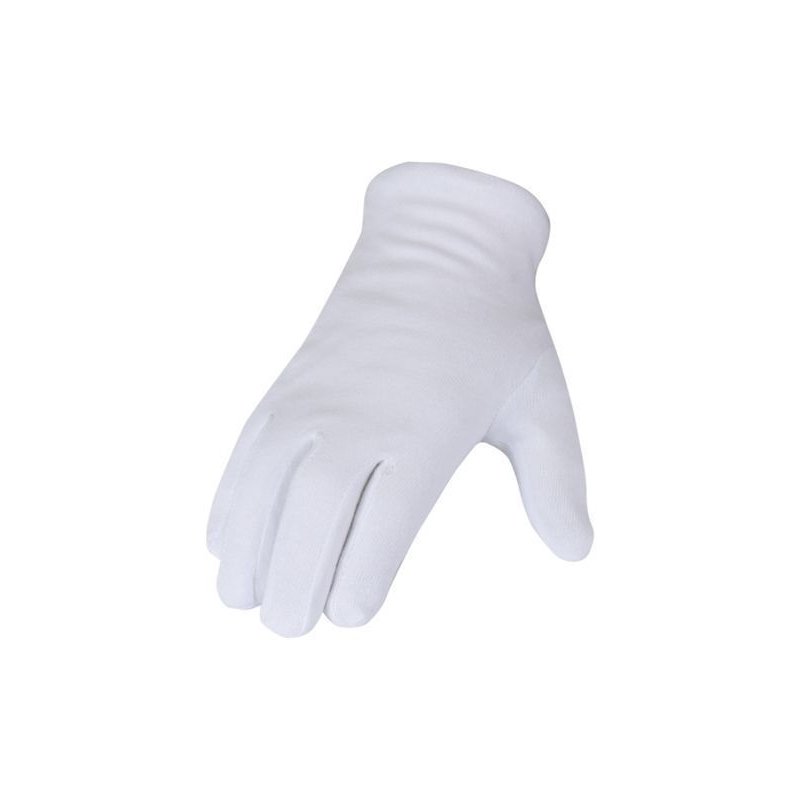 12 Paar Baumwoll Unterziehhandschuhe Gr.8 Damen od Gr.10 Herren Farbe weiß 