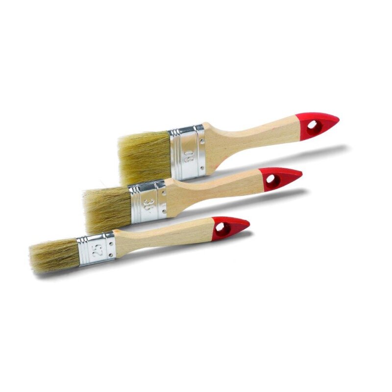 Flachpinsel-Set · drei Teile