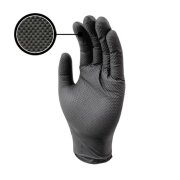 Nitril Einweghandschuhe EdgeGrip Handschuhe schwarz 11 / XXL