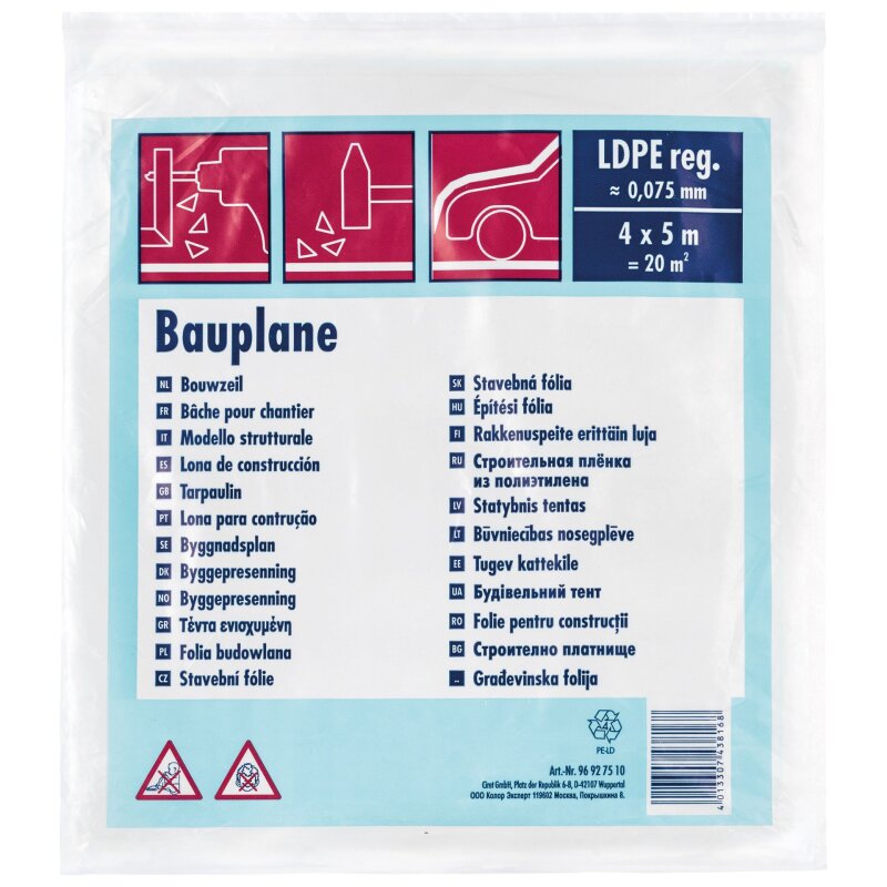 Schwarze Bauplane · 75 µm
