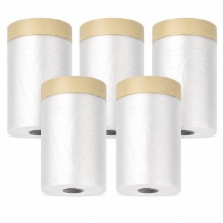 5er Set Kombi Masker Abdeckfolie Abklebeband 55cm x 20m
