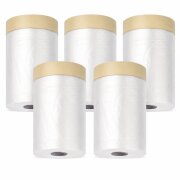 5er Set Kombi Masker Abdeckfolie Abklebeband 55cm x 20m