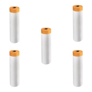 5er Set Goldband Masker Abklebeband Abdeckfolie 270cm x 16m